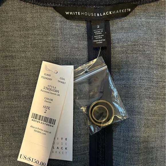NWT WHBM Denim Blazer - Picture 3 of 7